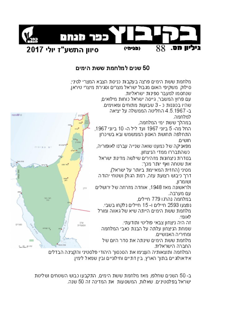 גליון 88בקיבוץ