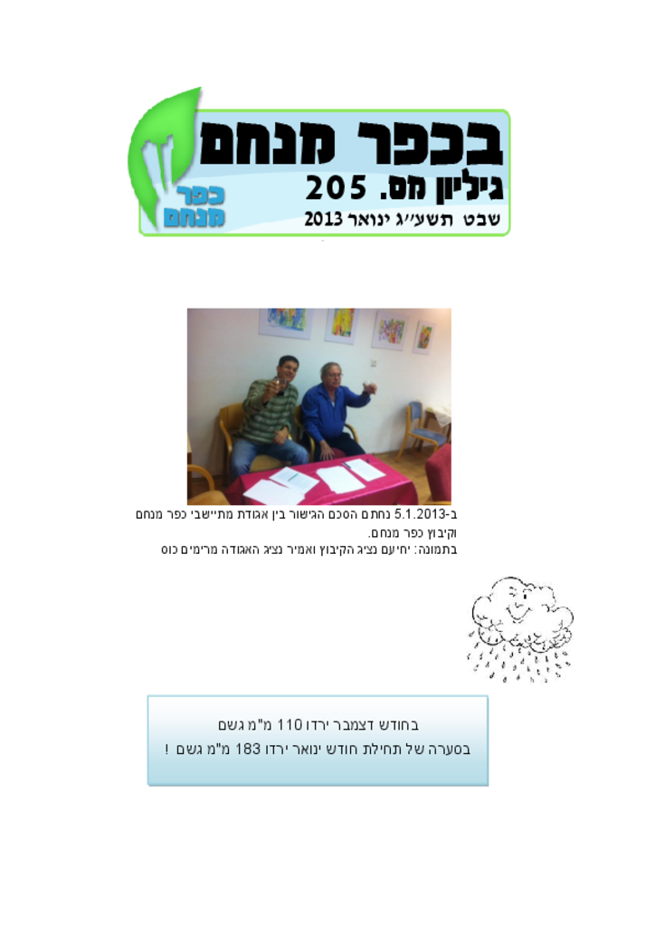 בכפר מנחם 205 ינוארבכפר מנחם